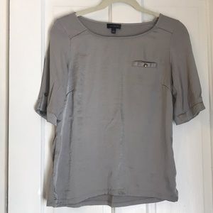 Gray/silver work blouse from The Limited